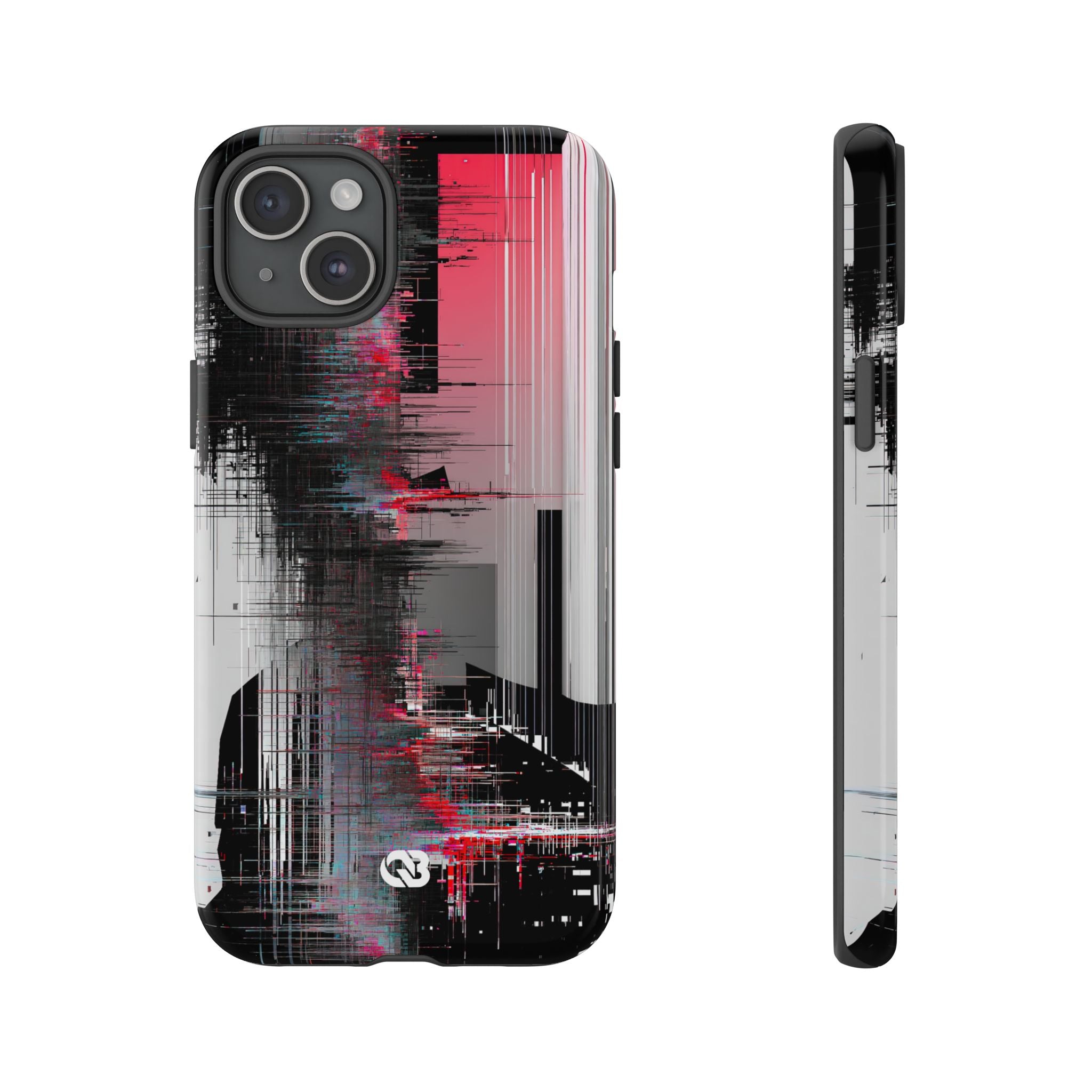 Black Tough Phone Case for iPhone - Crimson Data Leak