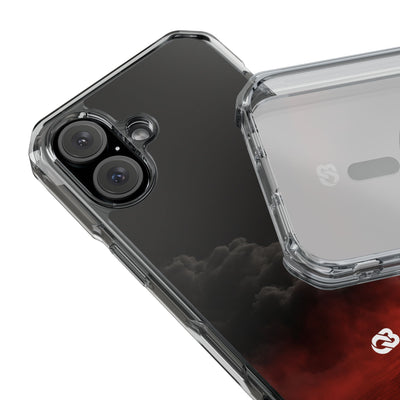 Crimson Fog Void · Clear Impact Magnetic Phone Case for iPhone ·  Black