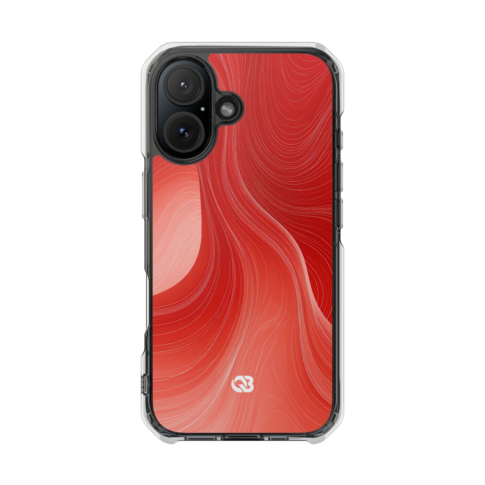 Red Impact MagSafe Phone Case for iPhone - Crimson Silk Strands