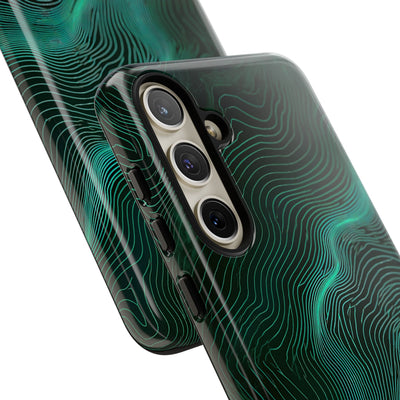 Emerald Topo Ridge · Tough Phone Case for Samsung · Green