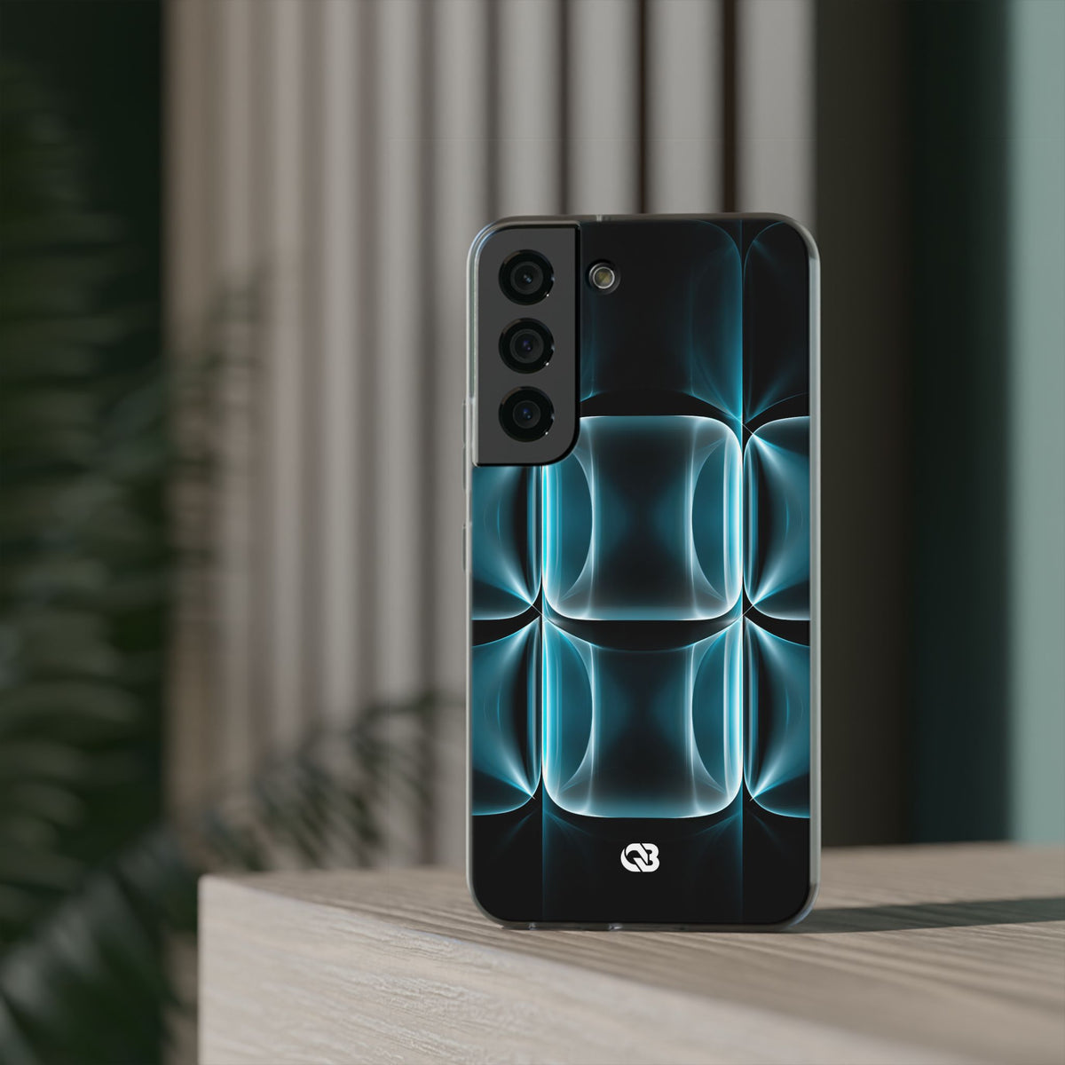 Translucent Cyber Grid · Lite Phone Case for Samsung · Teal