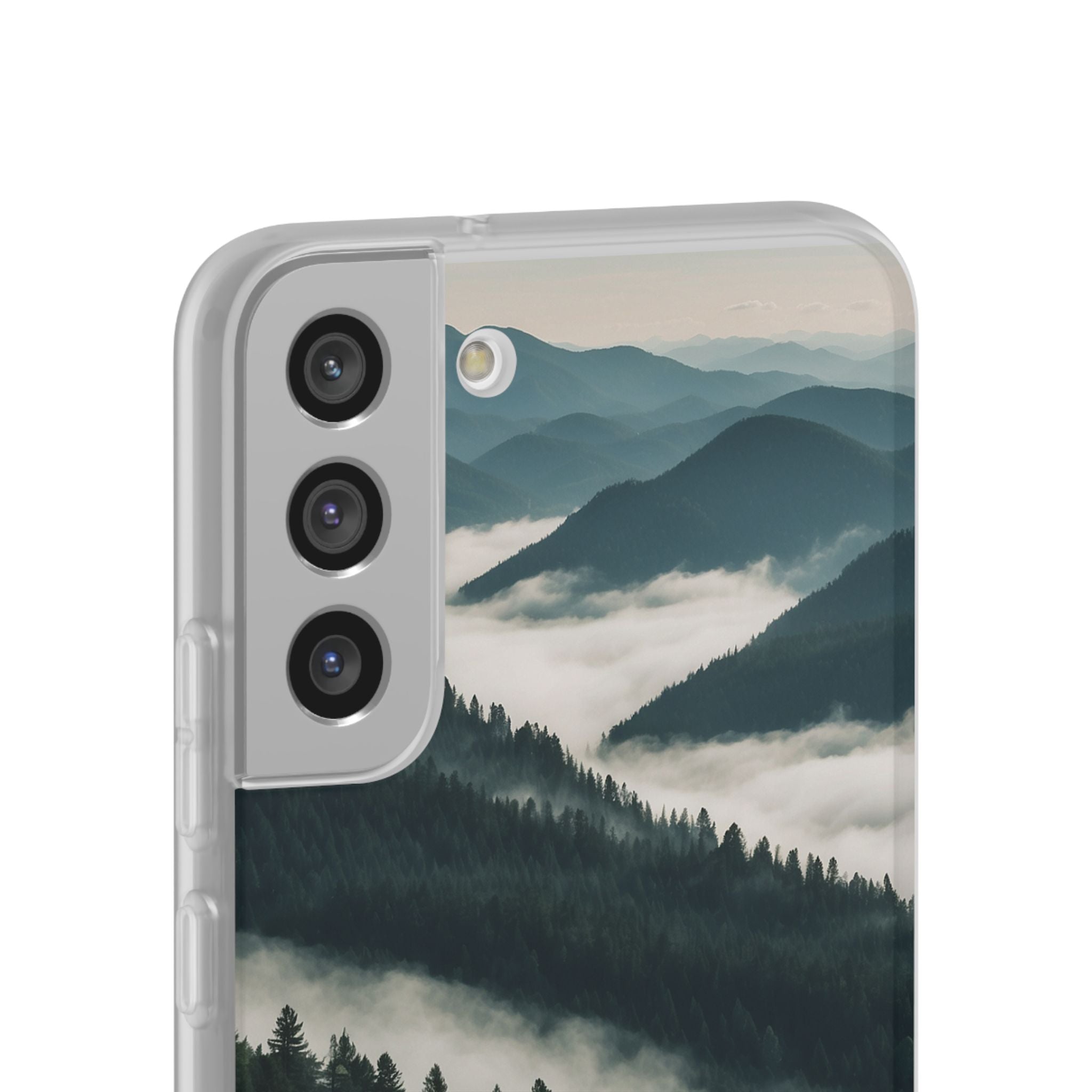 Misty Pine Peaks · Soft Phone Case for Samsung