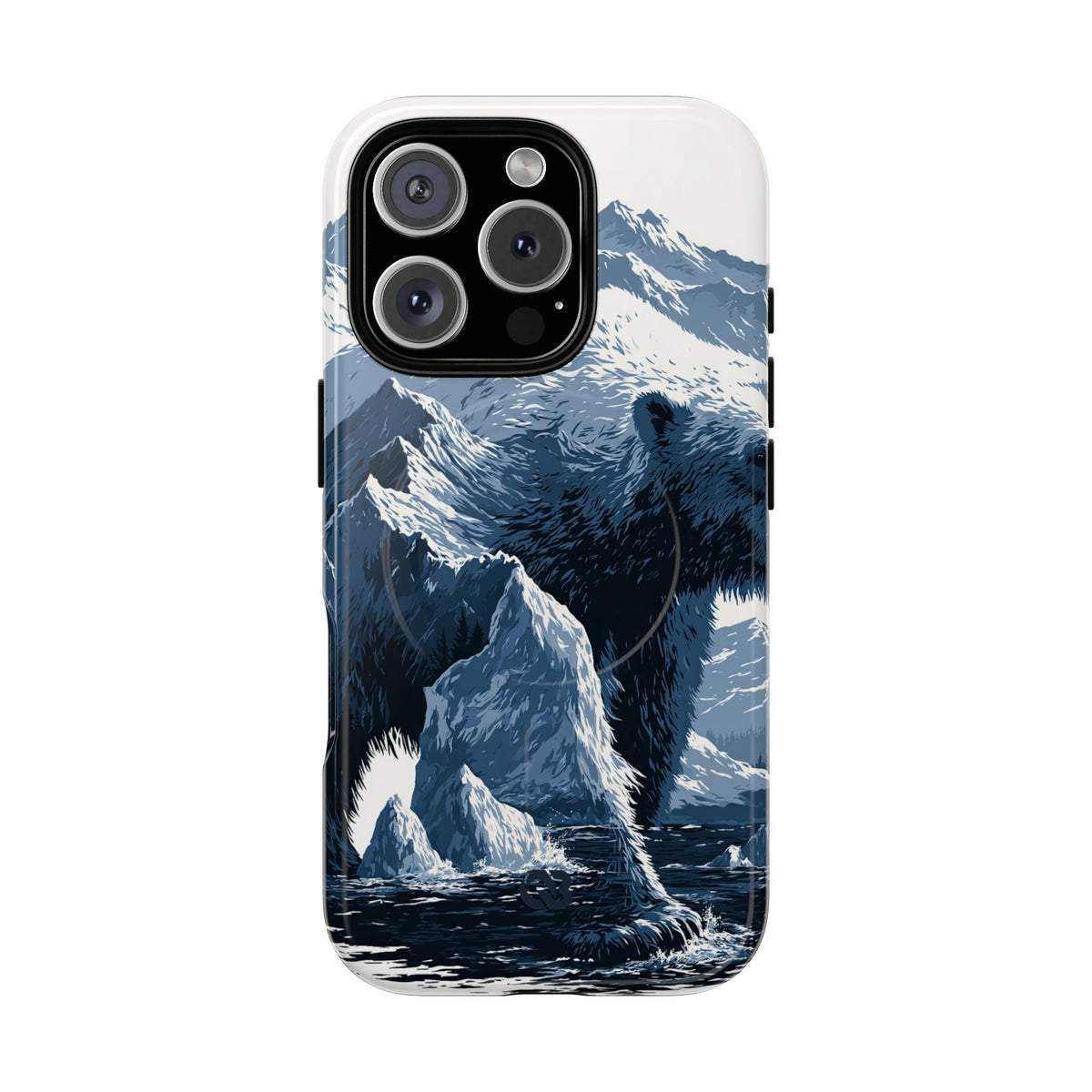 Fjord Summit Bear · Tough 2.0 Magnetic Phone Case for iPhone · Blue