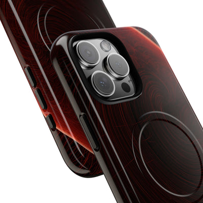 Red Tough 2.0 Magsafe Phone Case for iPhone - Crimson Flare Flux