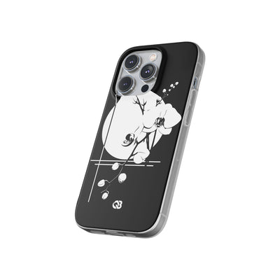 Black Lite Phone Case for iPhone - Lunar Orchid Grid