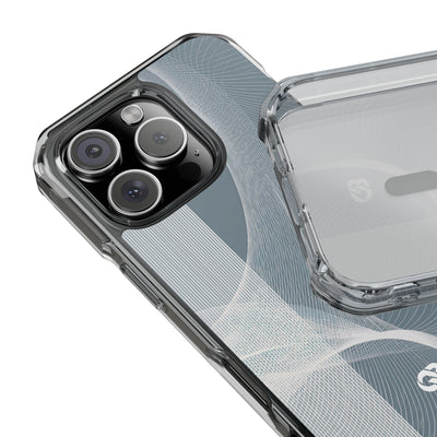 Slate Contour Drift · Clear Impact Magnetic Phone Case for iPhone · Grey