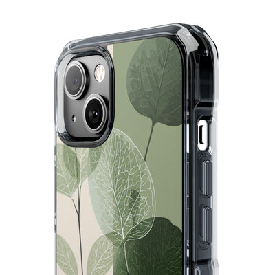 Green Impact MagSafe Phone Case for iPhone - Sage Leaf Skeletals