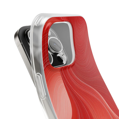 Red Lite Phone Case for iPhone - Crimson Silk Strands