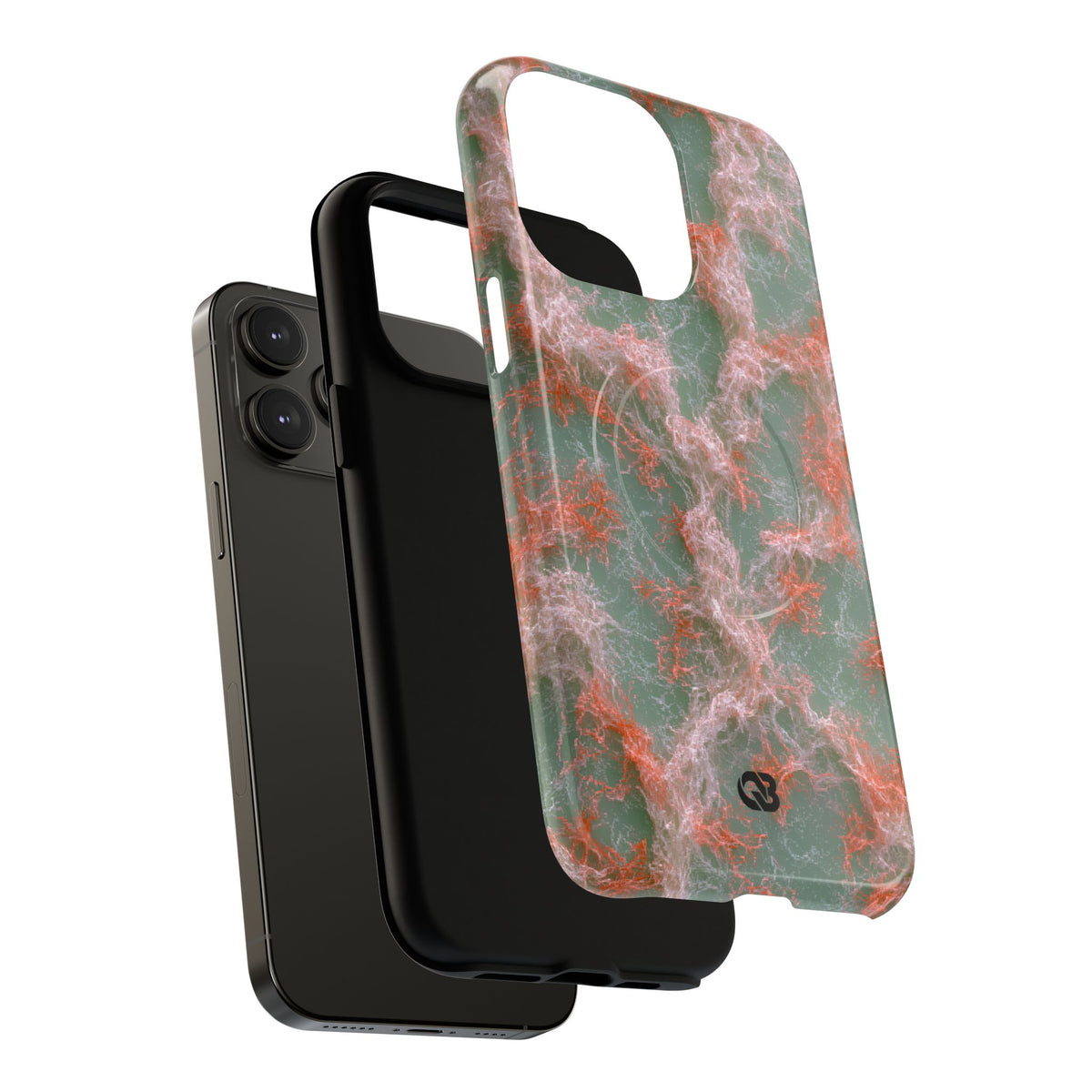 Coral Pixel Matrix · Tough 2.0 Magnetic Phone Case for iPhone · Green