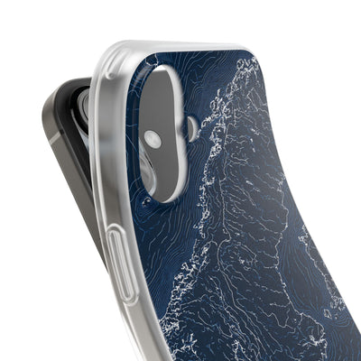Nordic Contour Chart · Lite Phone Case for iPhone ·  Blue
