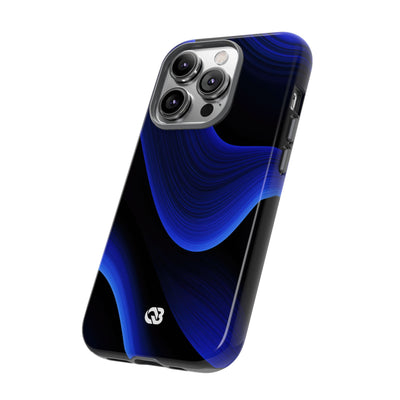 Blue Tough Phone Case for iPhone - Electric Cobalt Flow