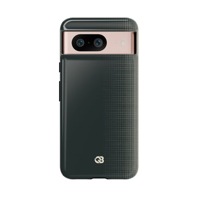 Grey Tough Phone Case for Google Pixel - Charcoal Tech Grid