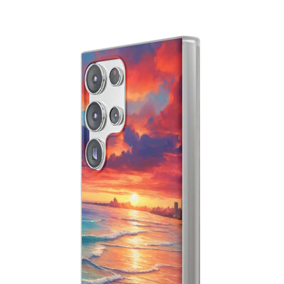 Crimson Shore Horizon · Soft Handyhülle für Samsung