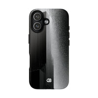 Black Tough Phone Case for iPhone - Brutalist Pixel Monolith