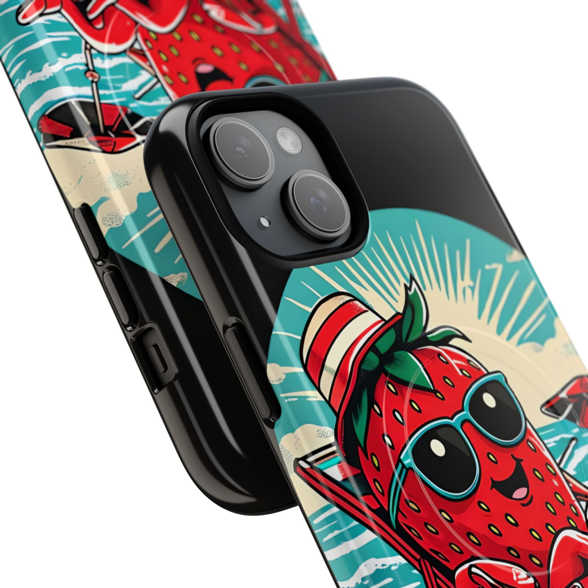 Retro Coastal Berry · Tough+ Coque de téléphone pour iPhone · MagSafe