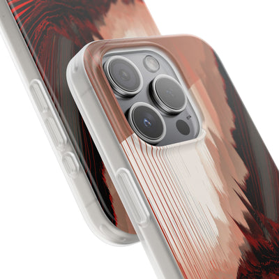 Red Lite Phone Case for iPhone - Crimson Pulse Horizon