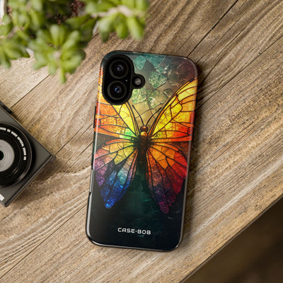 Mosaic Butterfly Glow iPhone 16 Plus Case - Tough