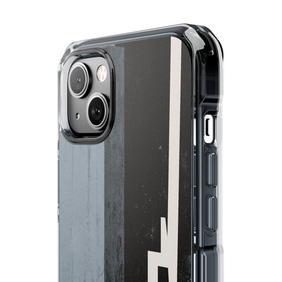 Grey Impact MagSafe Phone Case for iPhone - Industrial Concrete Void