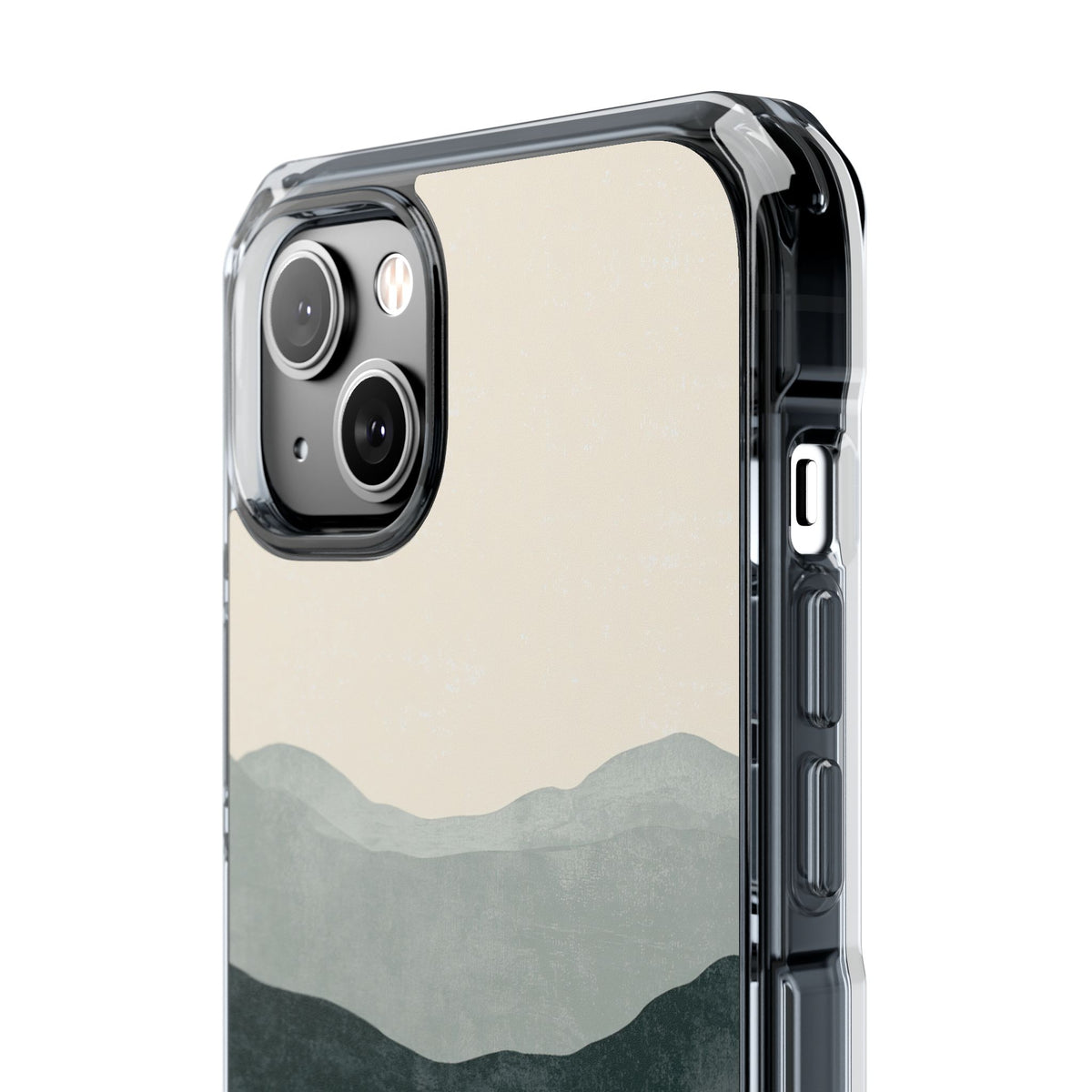 Muted Valley Vista · Clear Impact Magnetic Phone Case for iPhone ·  Green