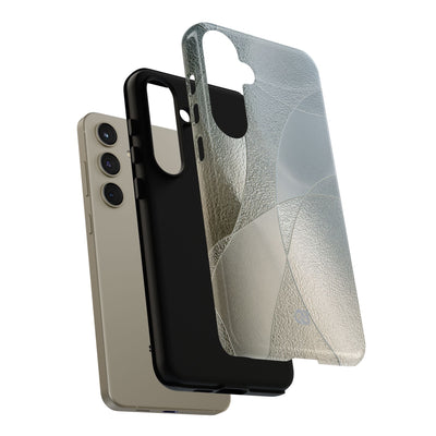 Silver Tough Phone Case for Samsung - Frosted Silver Mosaic