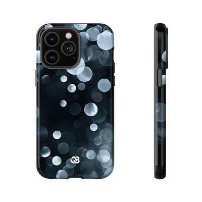 Black Tough Phone Case for iPhone - Silver Orbit Glow