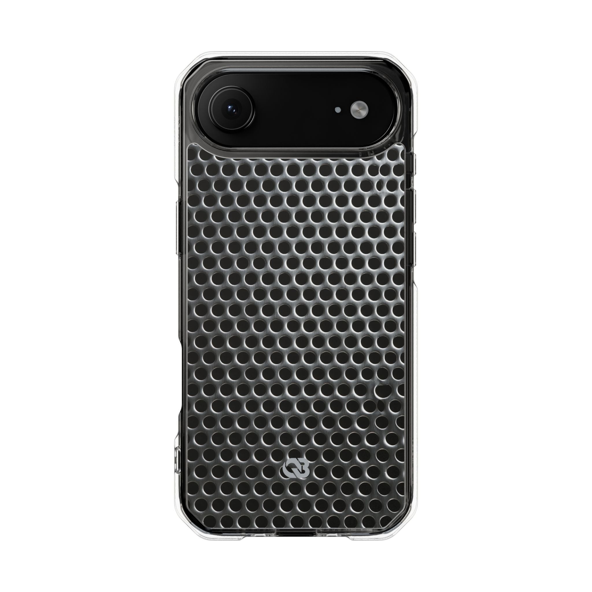 Silver Impact MagSafe Phone Case for iPhone - Brutalist Steel Mesh