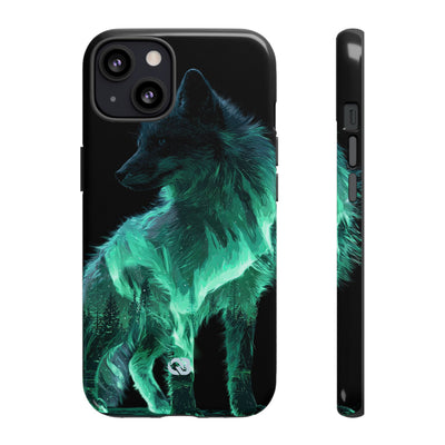 Nordic Aurora Fox · Tough Phone Case for iPhone · Teal