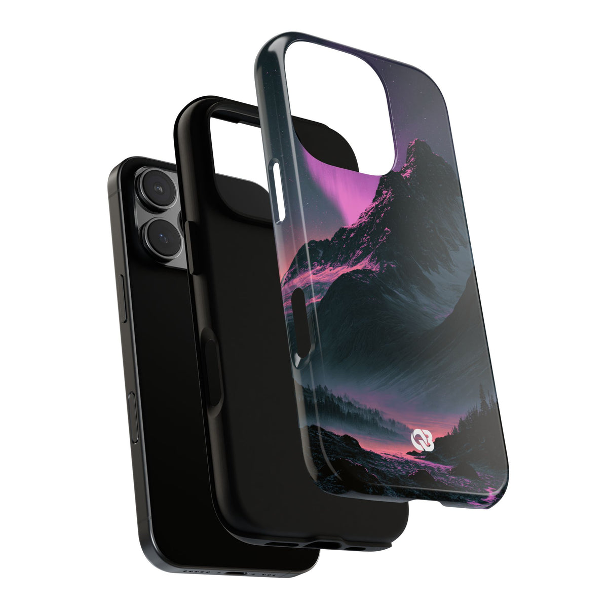 Arctic Aurora Summit · Tough Phone Case for iPhone · Black