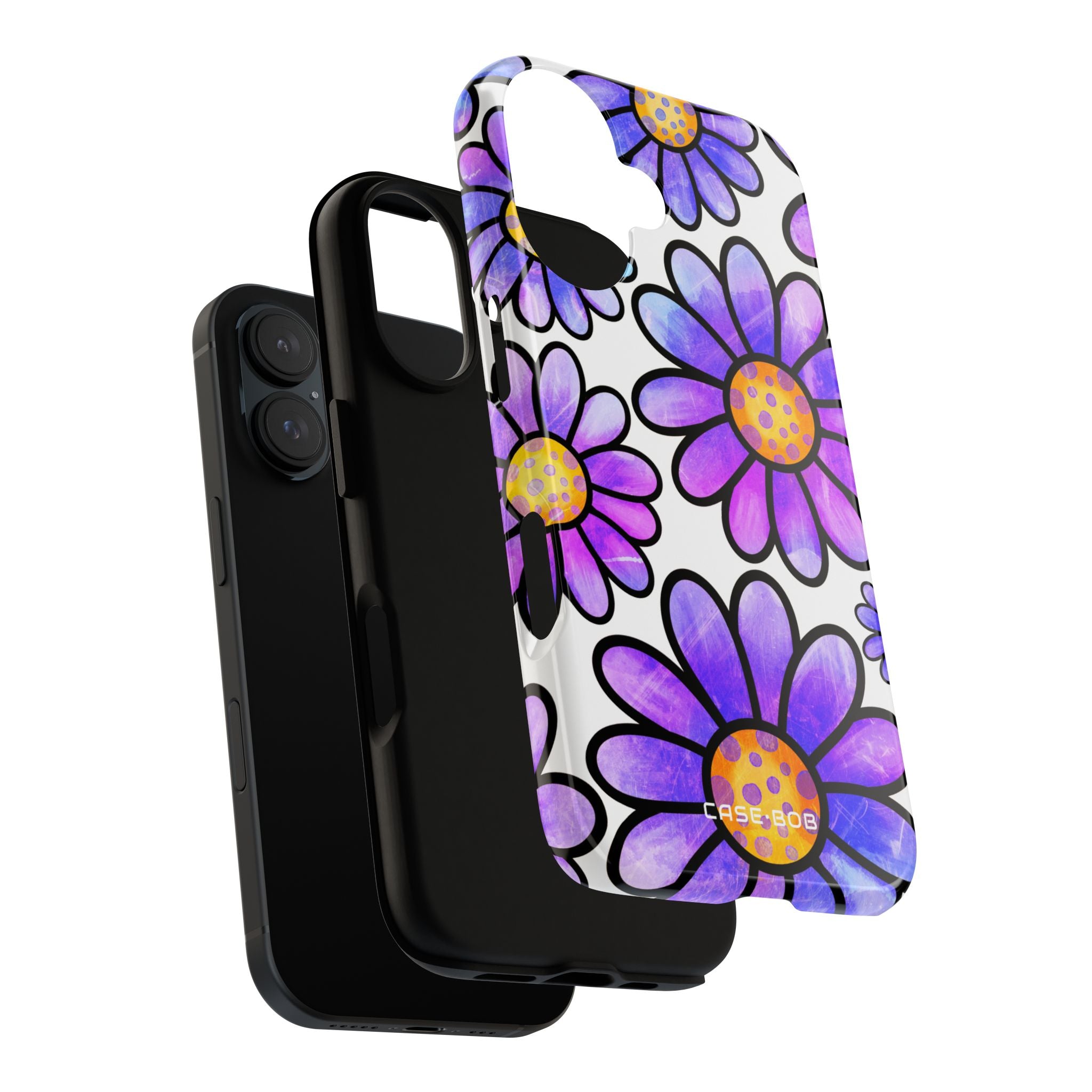 Polka Dot Blooms iPhone 16 Case - Tough