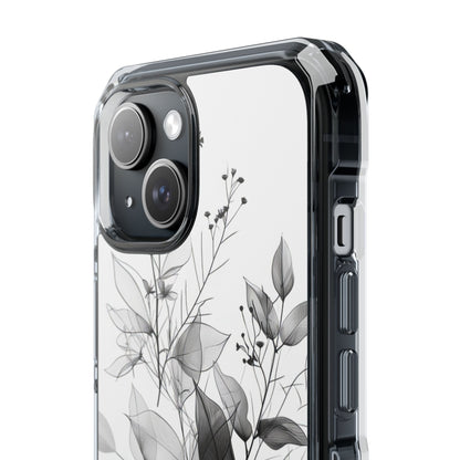 Gray Leaf Veil iPhone 15 Case - Impact
