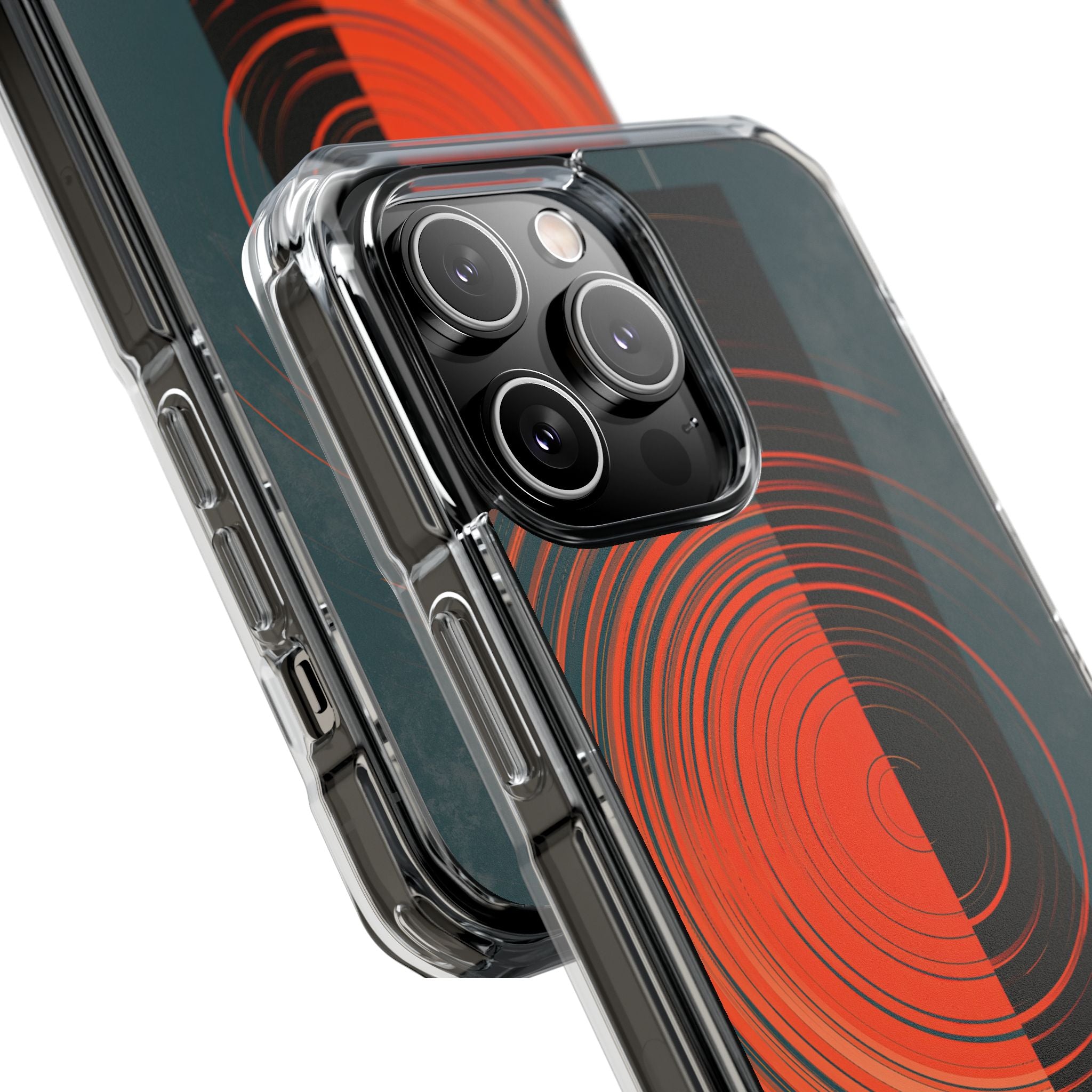 Teal Impact MagSafe Phone Case for iPhone - Burnt Slate Radial