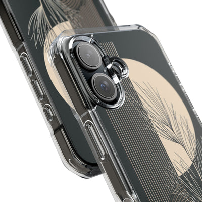 Black Impact MagSafe Phone Case for iPhone - Obsidian Sand Willow