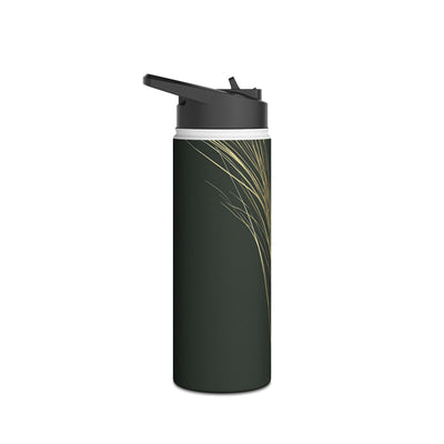 Golden Whispering Reeds · Insulated Water Bottle · Green