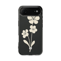 Black Impact MagSafe Phone Case for iPhone - Obsidian Cream Bloom