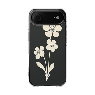 Black Impact MagSafe Phone Case for iPhone - Obsidian Cream Bloom