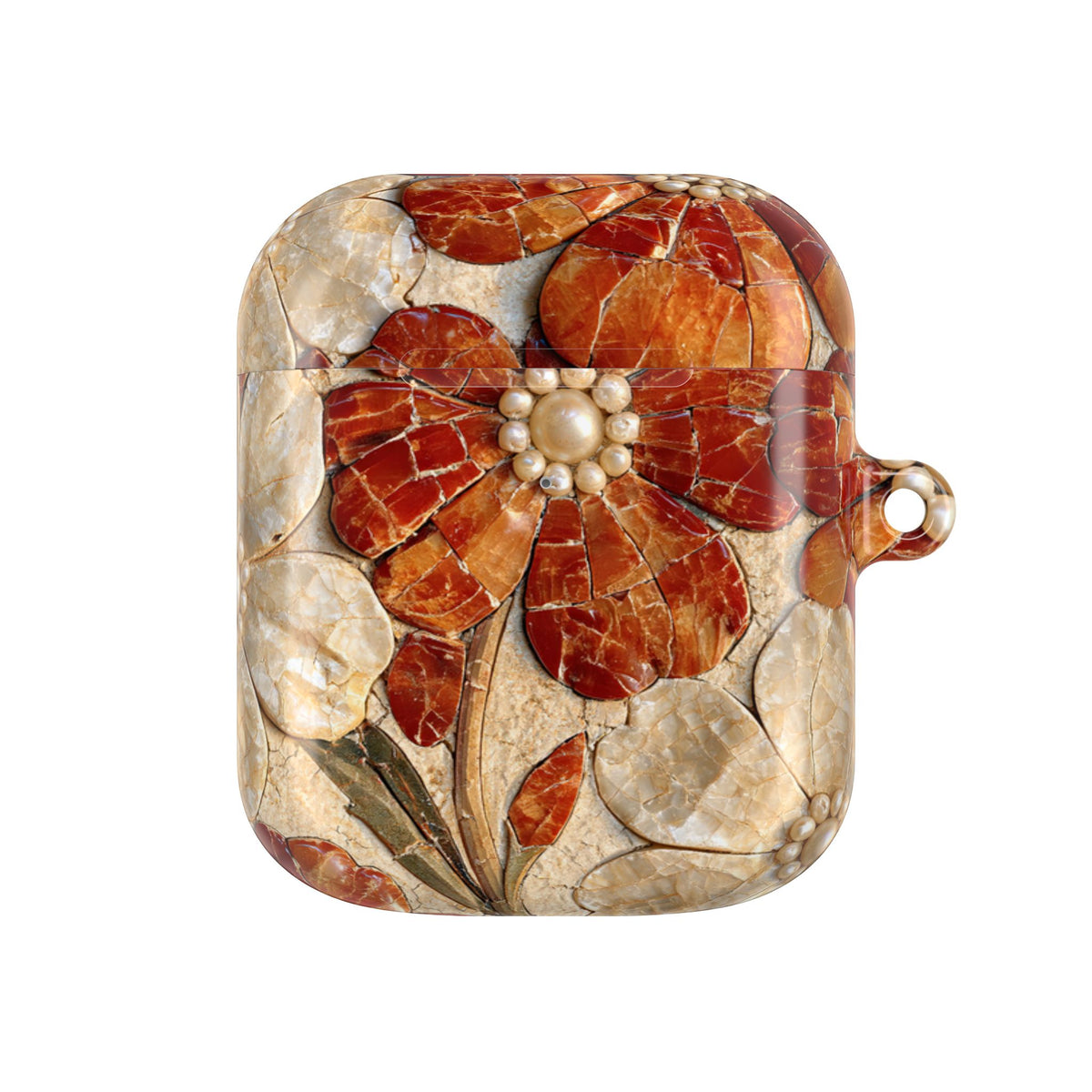 Carnelian Pearl Bloom · Hard Case for AirPods & AirPods Pro · Orange