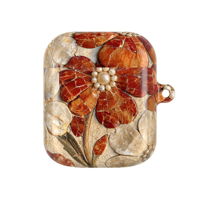 Carnelian Pearl Bloom · Hard Case for AirPods & AirPods Pro · Orange