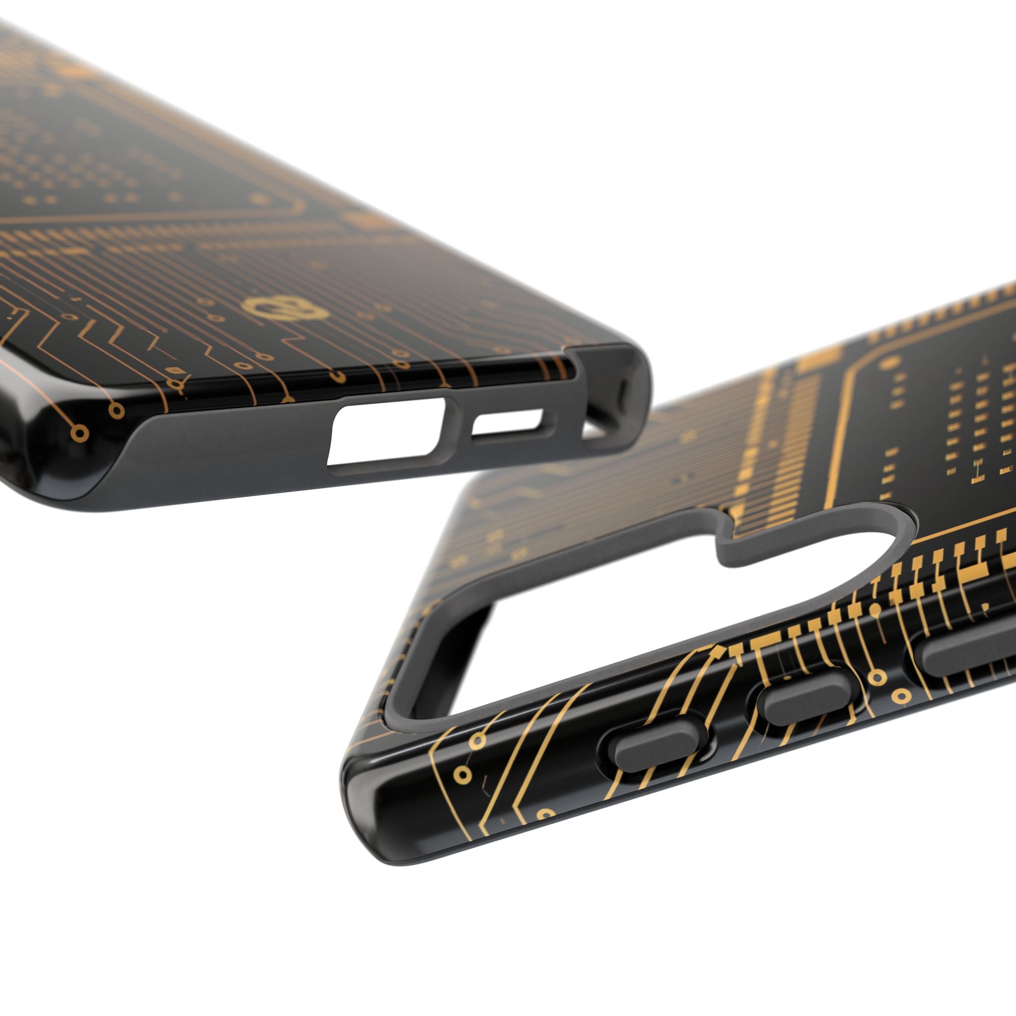 Gold Tough Phone Case for Samsung - Cyber Gold Processor