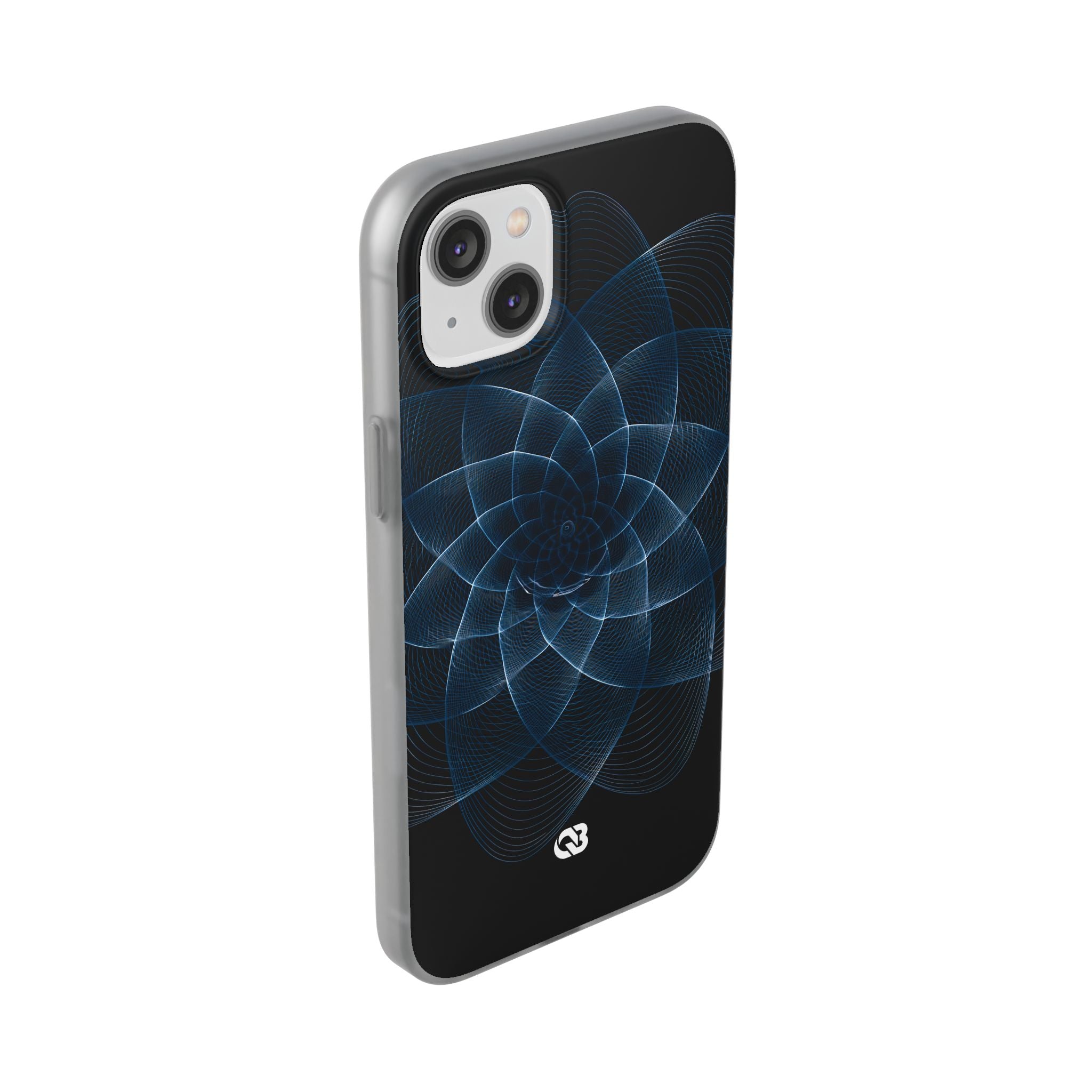 Blue Lite Phone Case for iPhone - Cobalt Geometric Bloom