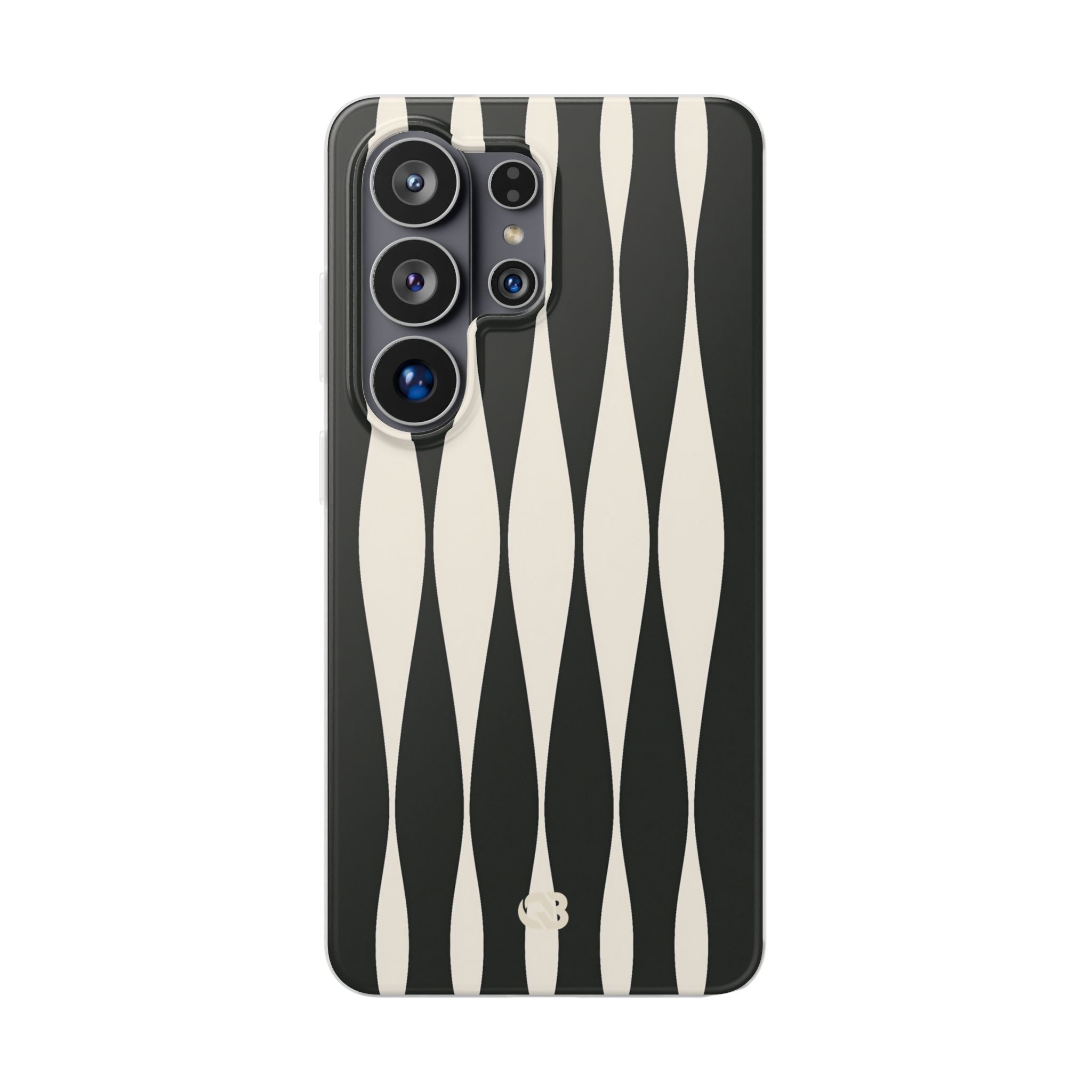 Black Lite Phone Case for Samsung - Ivory Spindle Grid