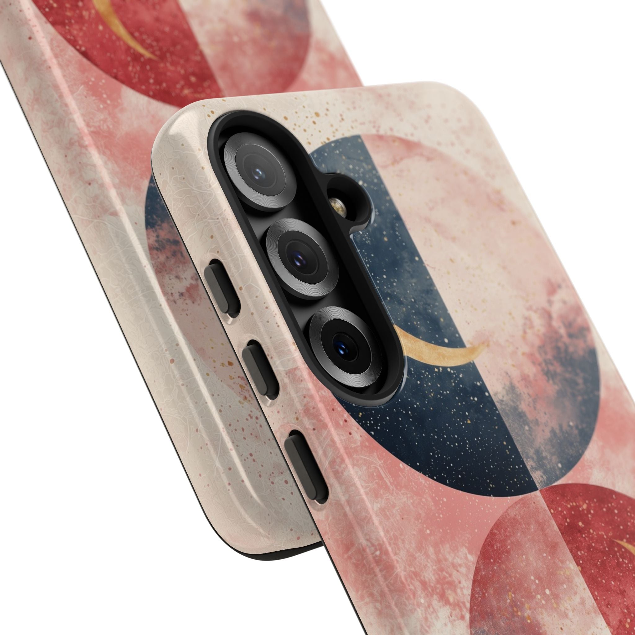 Golden Crescent Circles Samsung S25 Plus Case - Tough