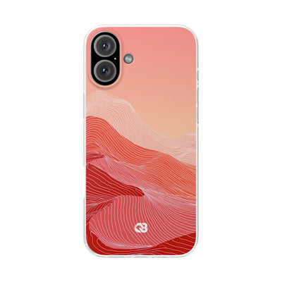 Coral Ridge Contours · Lite Phone Case for iPhone ·  Red