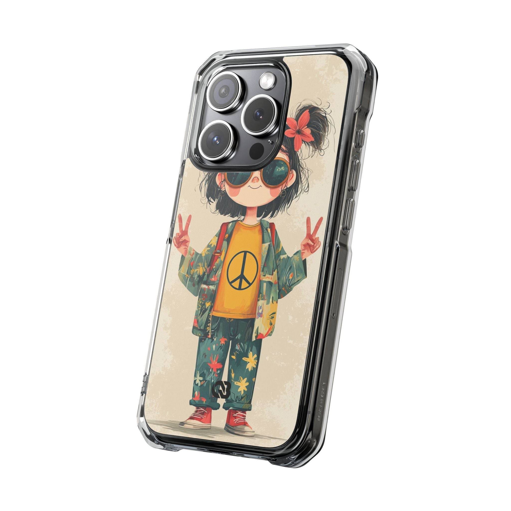 Retro Peace Girl · Impact Hoesje voor iPhone · Magsafe