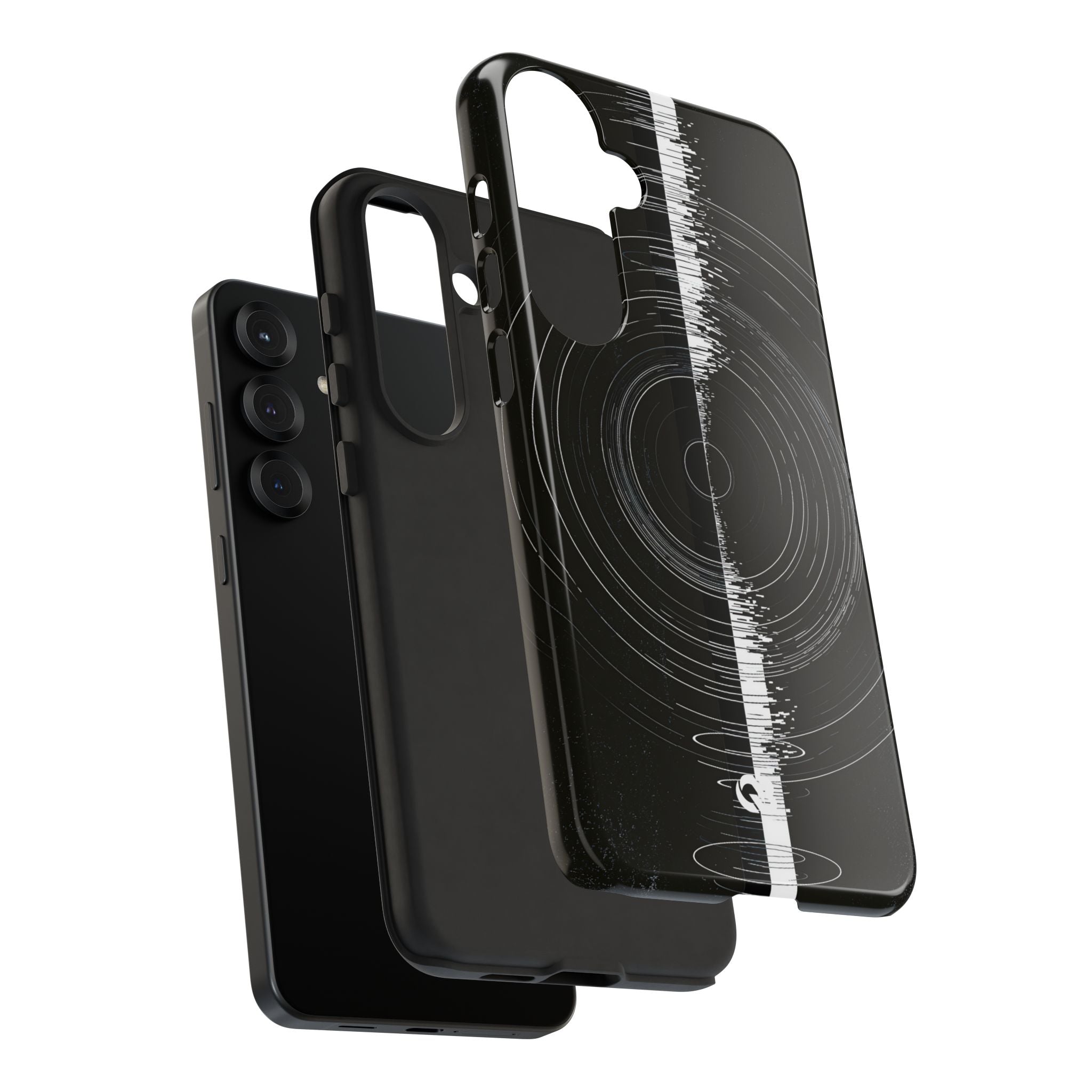 Black Tough Phone Case for Samsung - Obsidian Orbital Signal