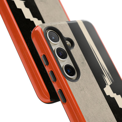 Orange Tough Phone Case for Samsung - Orange Monolith Rift