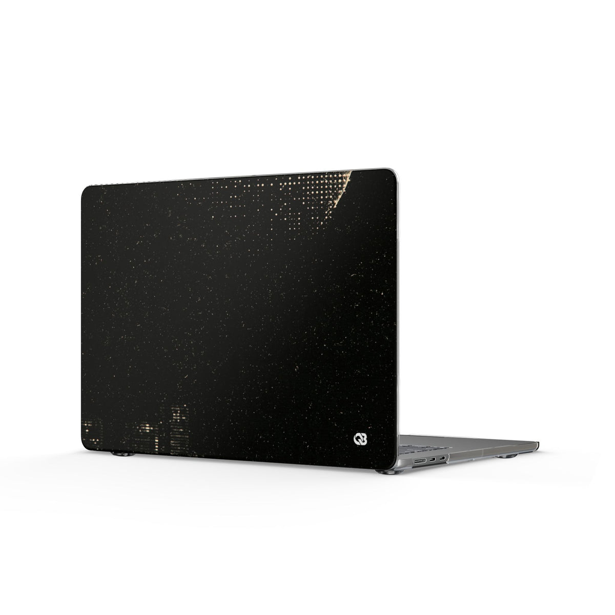 Lunar Metropolis Nocturne · Clear Hard Case for MacBook · Black