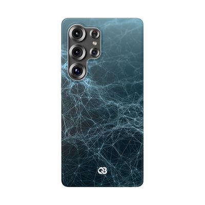 Teal Lite Phone Case for Samsung - Arctic Neural Mesh