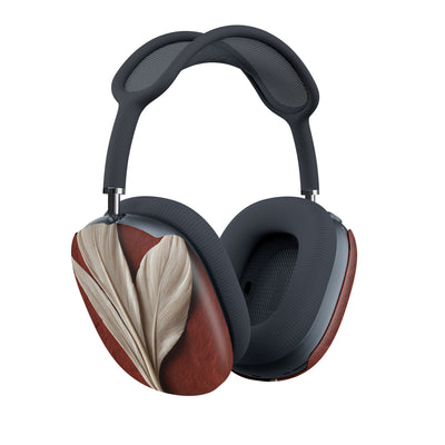 Carved Ivory Plume · Hard Case for AirPods Max · Red