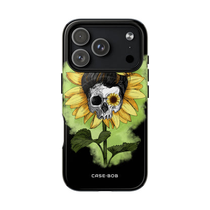 Sunflower Skull iPhone 17 Pro Case - Tough+ - CASE•BOB