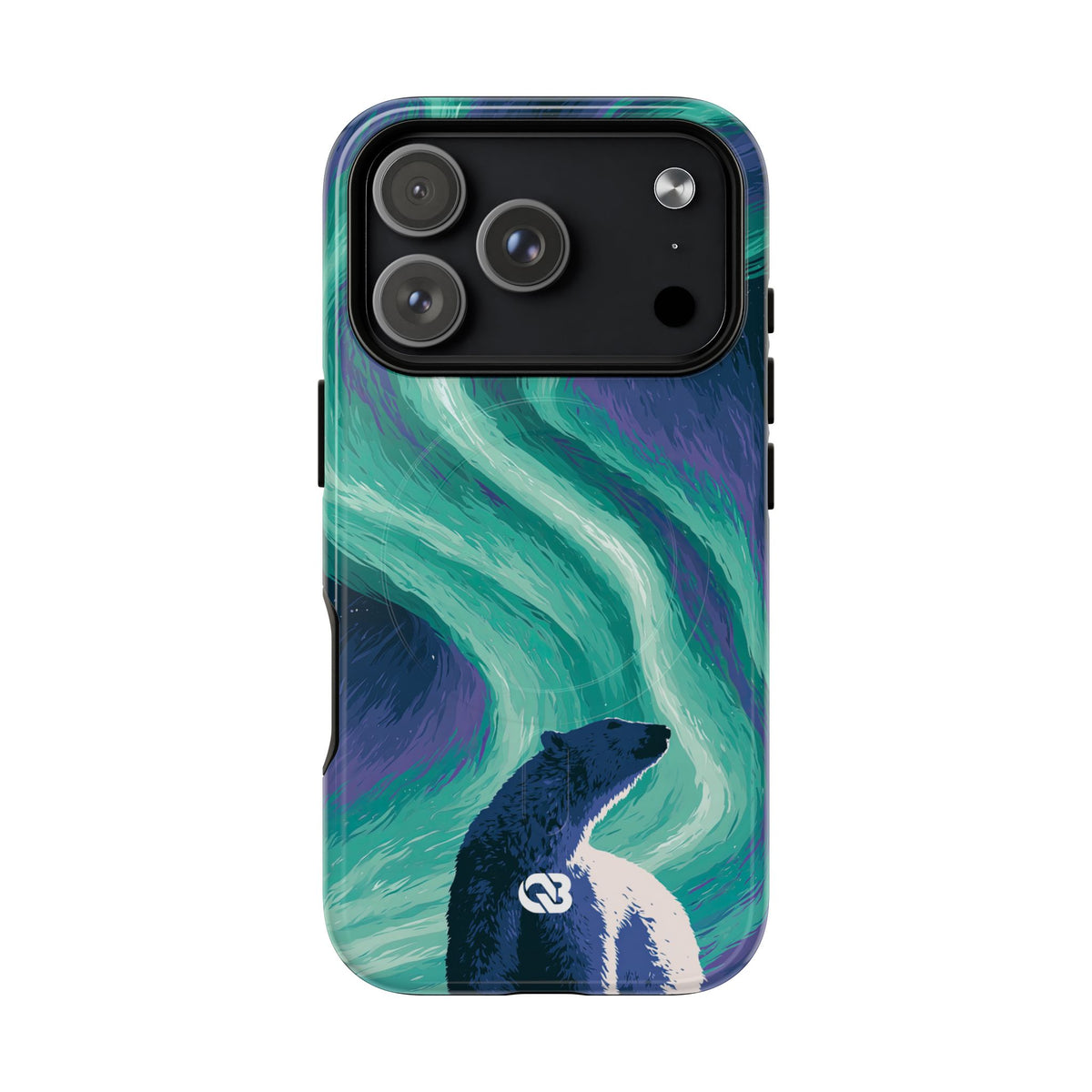 Arctic Aurora Bear · Tough 2.0 Magnetic Phone Case for iPhone · Teal